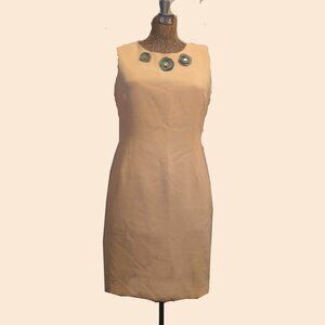Vintage pale yelloe pencil dress